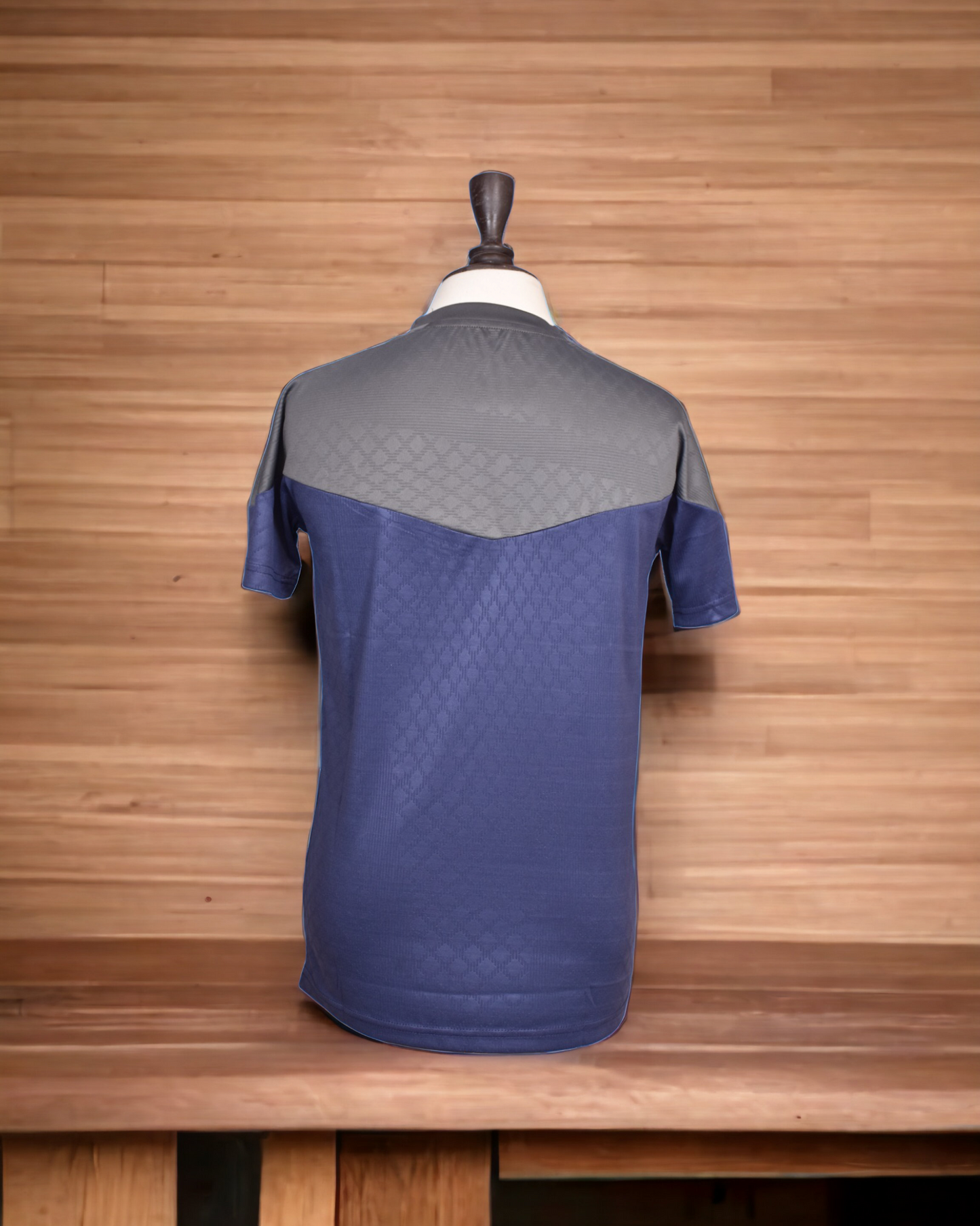 GREY AND BLUE RAGLAN DRI-FIT SWEAT ABSORBANT SHIRT