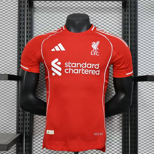 Liverpool Home shirt 25/26 player version logos