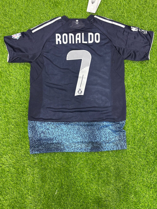 RONALDO 7 AL NASSR AWAY JERSEY(PLAYER VERSION LOGO)