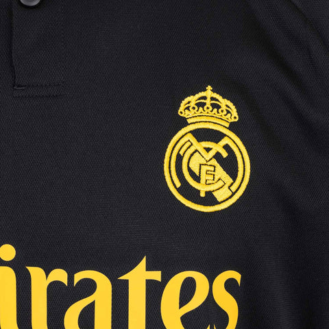 Real Madrid THird shirt- close up on Real madrid logo