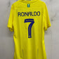 Ronaldo 7 printed on alnassr home back side