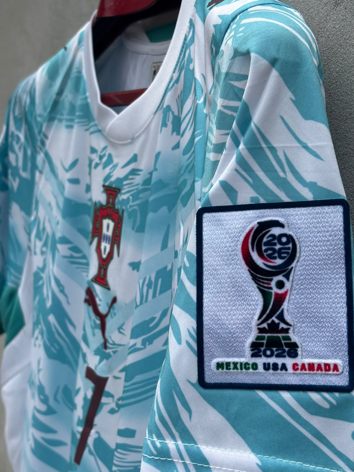 RONALDO 7 PORTUGAL AWAY FIFA CUP JERSEY (TPU LOGO)