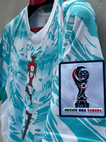 RONALDO 7 PORTUGAL AWAY FIFA CUP JERSEY (TPU LOGO)