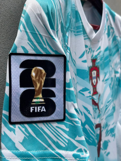 RONALDO 7 PORTUGAL AWAY FIFA CUP JERSEY (TPU LOGO)