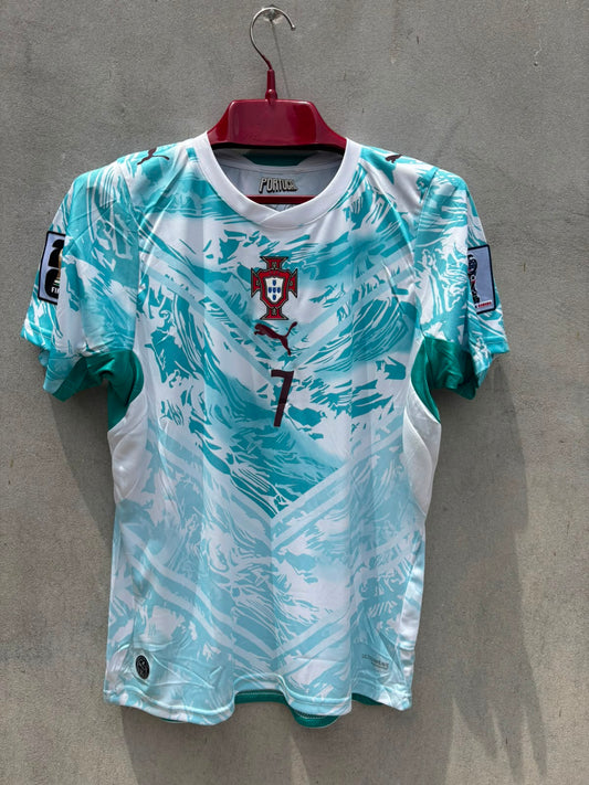 RONALDO 7 PORTUGAL AWAY FIFA CUP JERSEY (TPU LOGO)