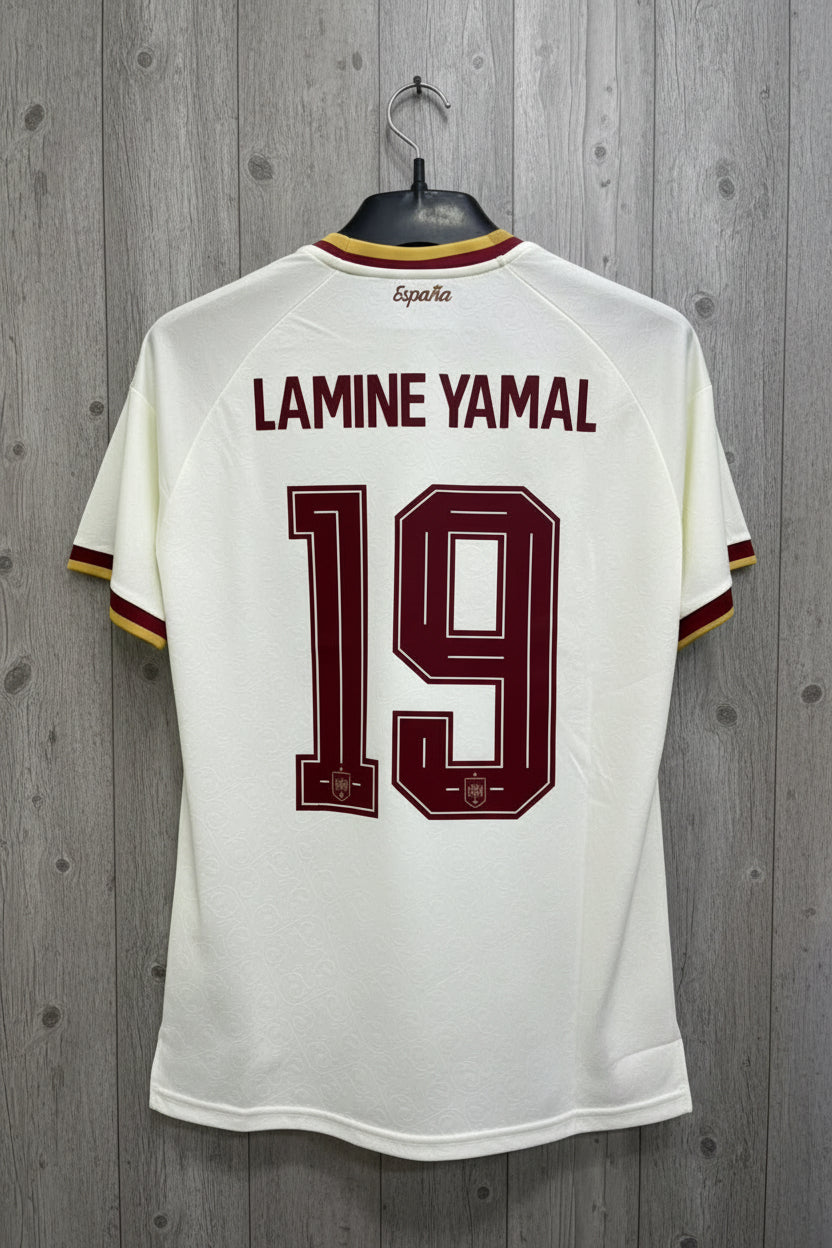 SPAIN AWAY FIFA CUP 2 STAR JERSEY 2026 ( TPU LOGO)