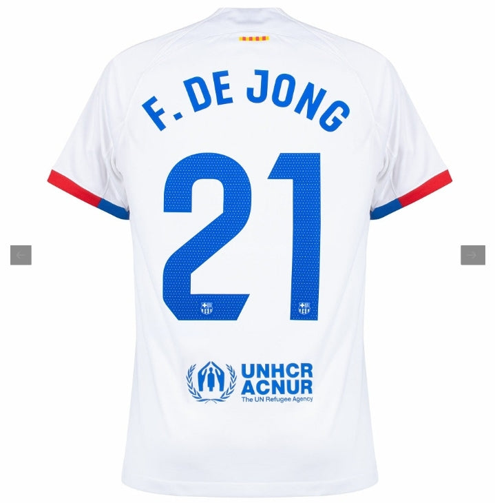 F. DE JONG 21 Barca Away Shirt